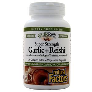 Natural Factors Garlic + Reishi - Super Strength  120 vcaps